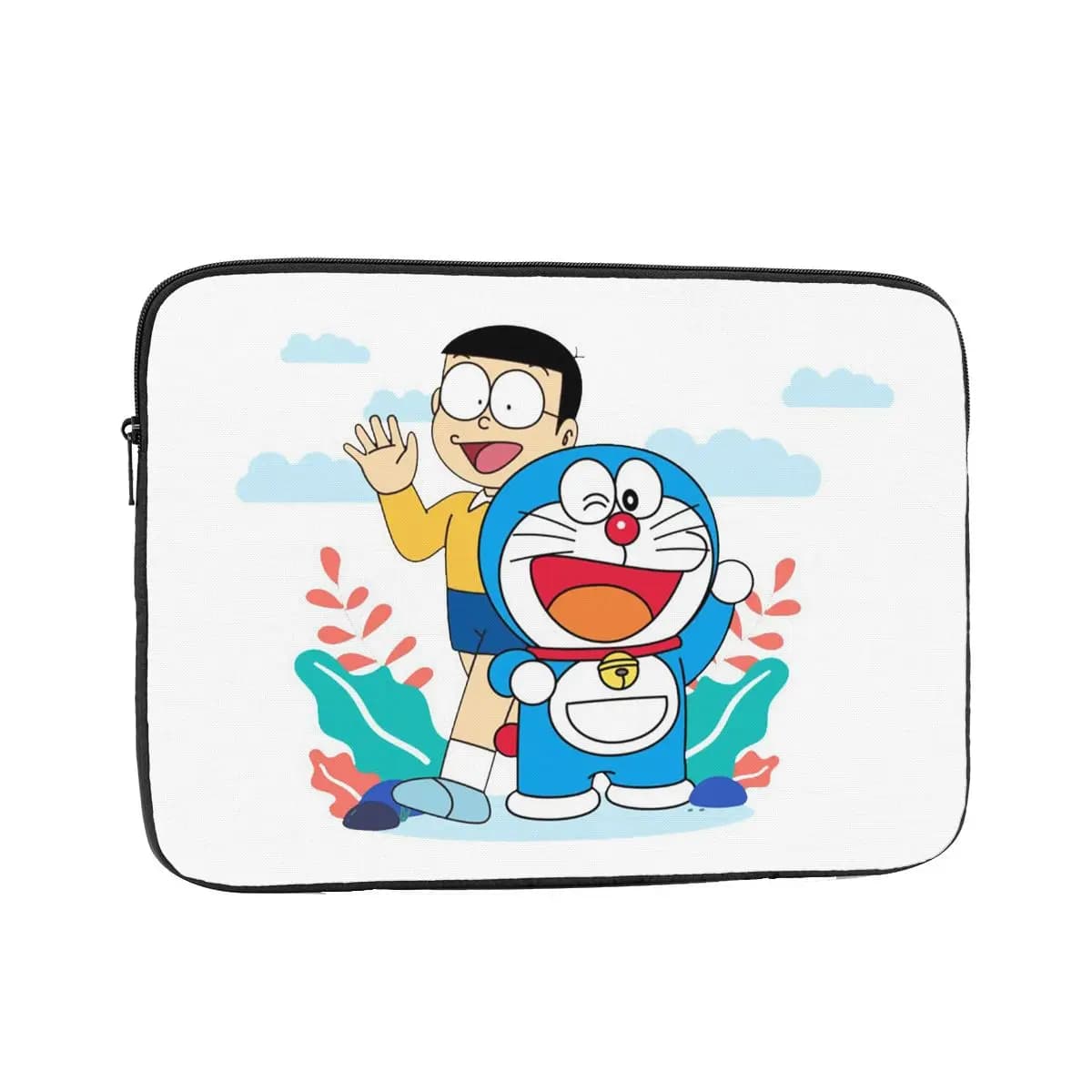 Borsa per Laptop Doraemon per Macbook Air Pro 12 13 15 17 Pollici, Custodia Protettiva per Notebook con Design Anime Cartoon, Antiurto