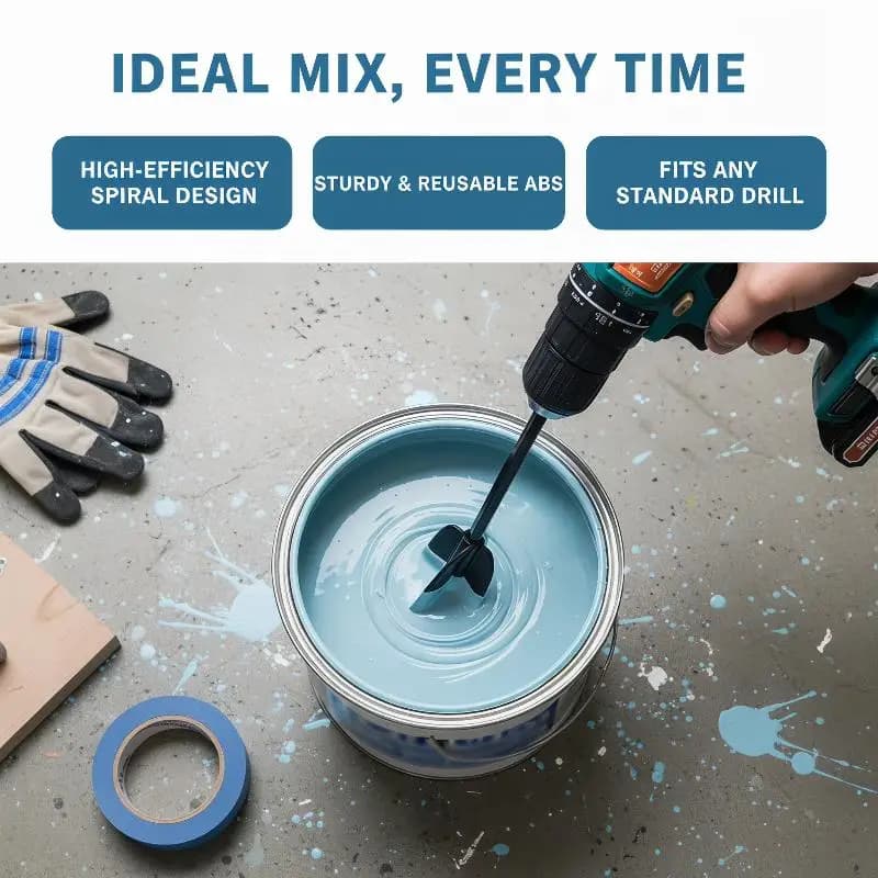 ​​6Pcs Epoxy Mixing Sticks Drill Paint Stirring Rod For Resin Latex Oil Paint Multifunction Putty Mixer Attachment