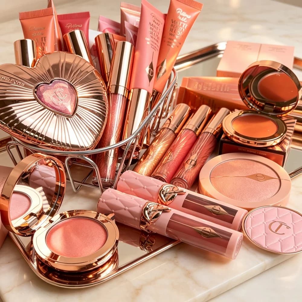 CT Summer Limited Lip Gloss Hydrating Lipstick Setting Powder Shine Nine-Color Eyeshadow Palette Blush Skincare Essence Makeup