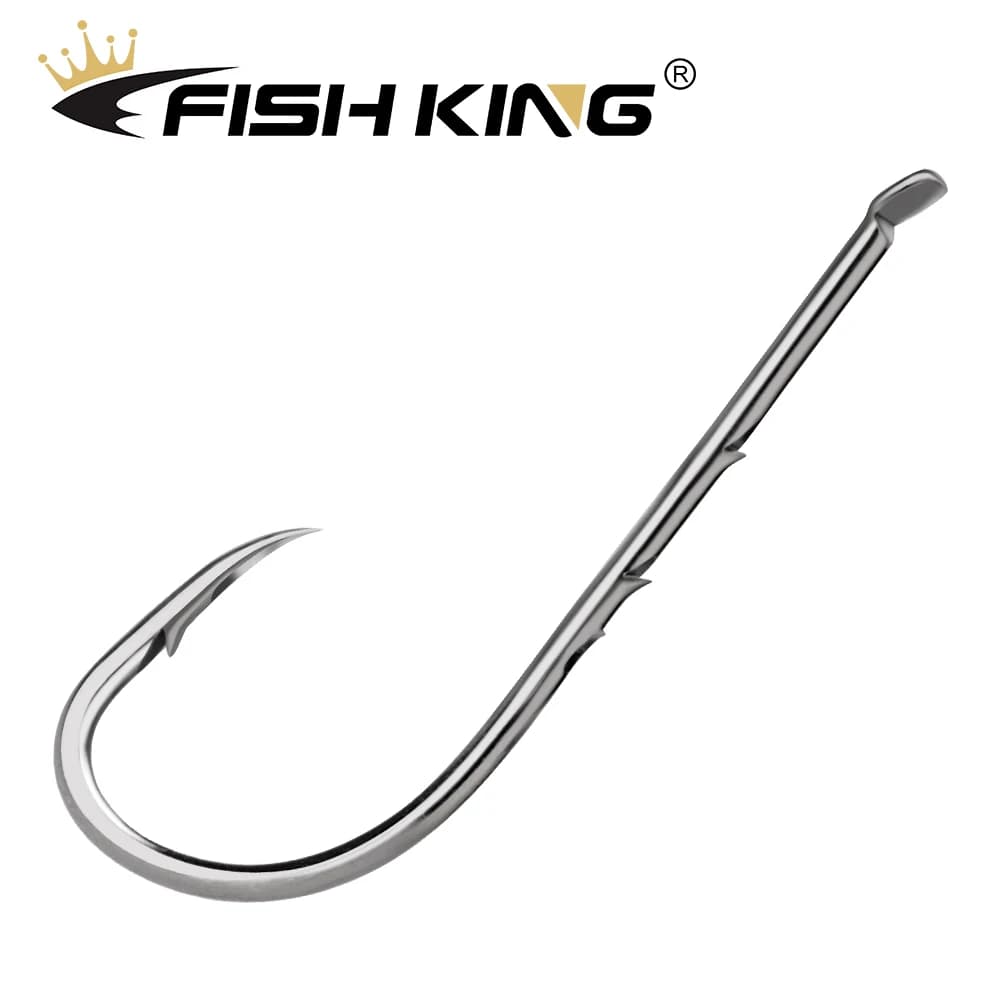 High carbon steel barbed fishing hooks with plate 1 # -10 # Fishing gear box with giga head for 100 piece carp fishing accessories
