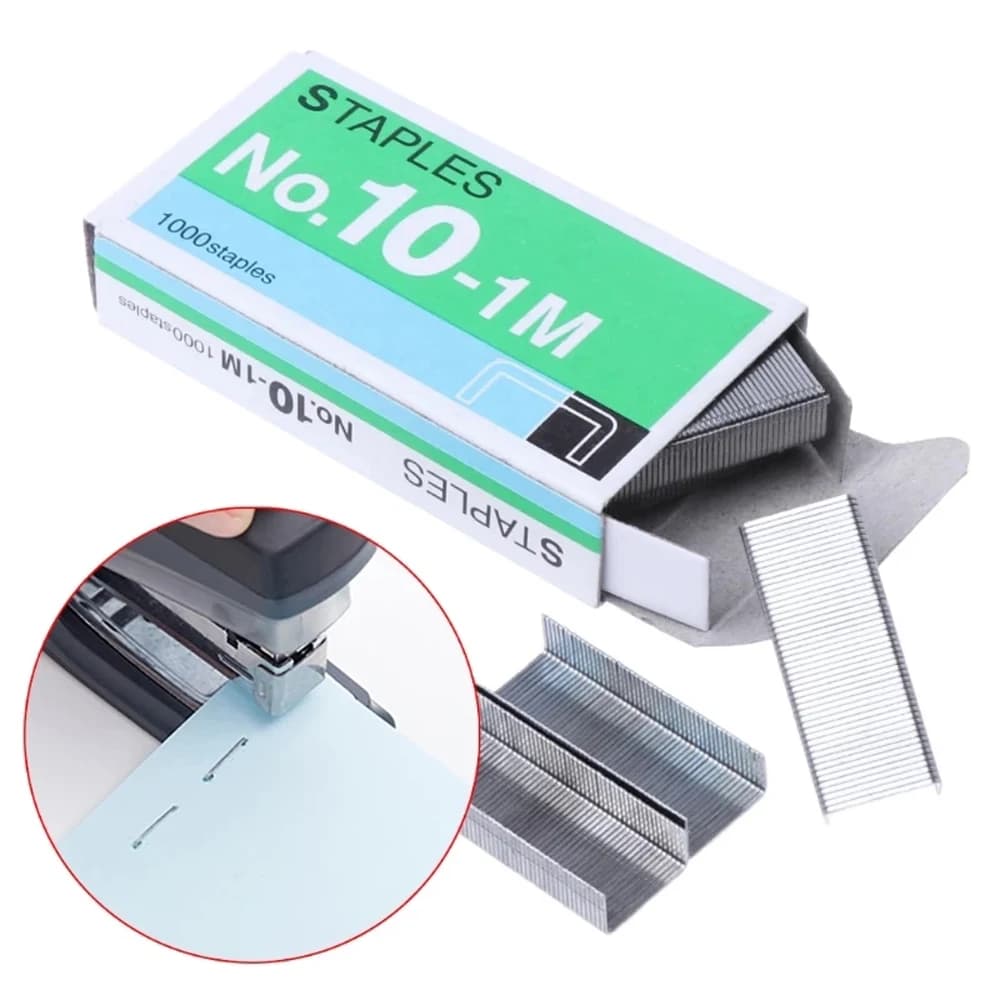 Universal High quality Stationary 1000Pcs/Box Anti-rust For Stapler No.10 Binding Stapler Metal Staples Staples Mini Staple