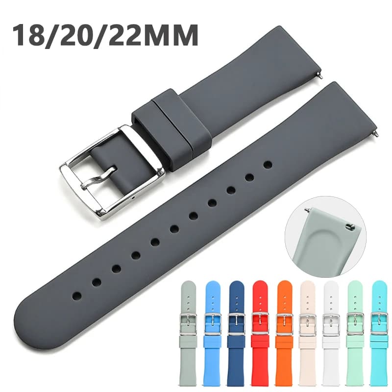 High Tensile Silicone Strap for DW Women Men Waterproof Quick Release Universal Watch Band Bracelet 18/20/22mm for MoonSwatch