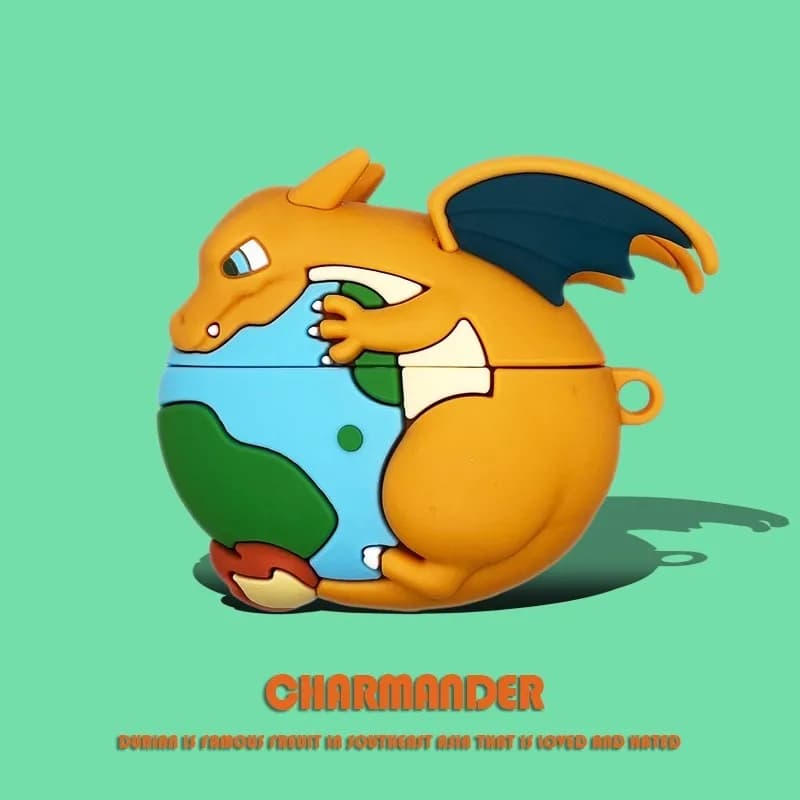 Earth Charizard per Airpods 1 2 3 4 Pro Pro 2 Pro 3 Custodia per auricolari in silicone Accessori Cover