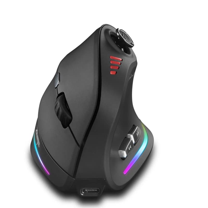 Jomaa Wireless vertical mouse control backlit RGB for players 24000 DPI Adjustable programmable buttons Wired game mouse