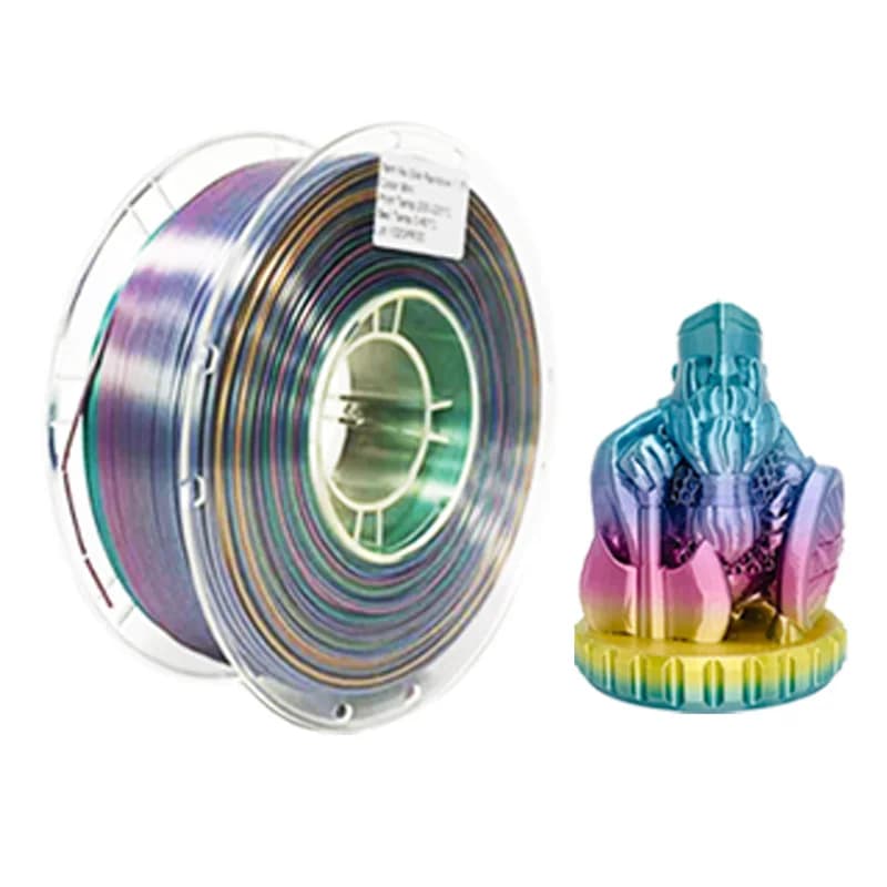 1.75mm Silk Rainbow 3D Printer Filament Multi-color Gradient 3D Printing Consumables PLA Filament 1kg