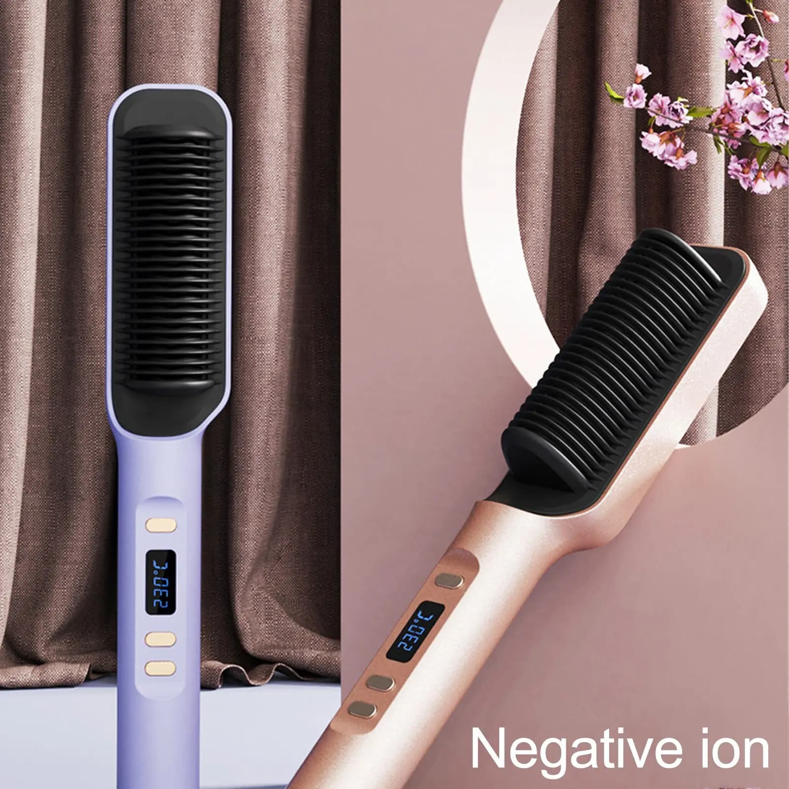 Brush for ion plate Brush for smoothing hair from 35 W Brush for LCD hair plate with uniform heating for home