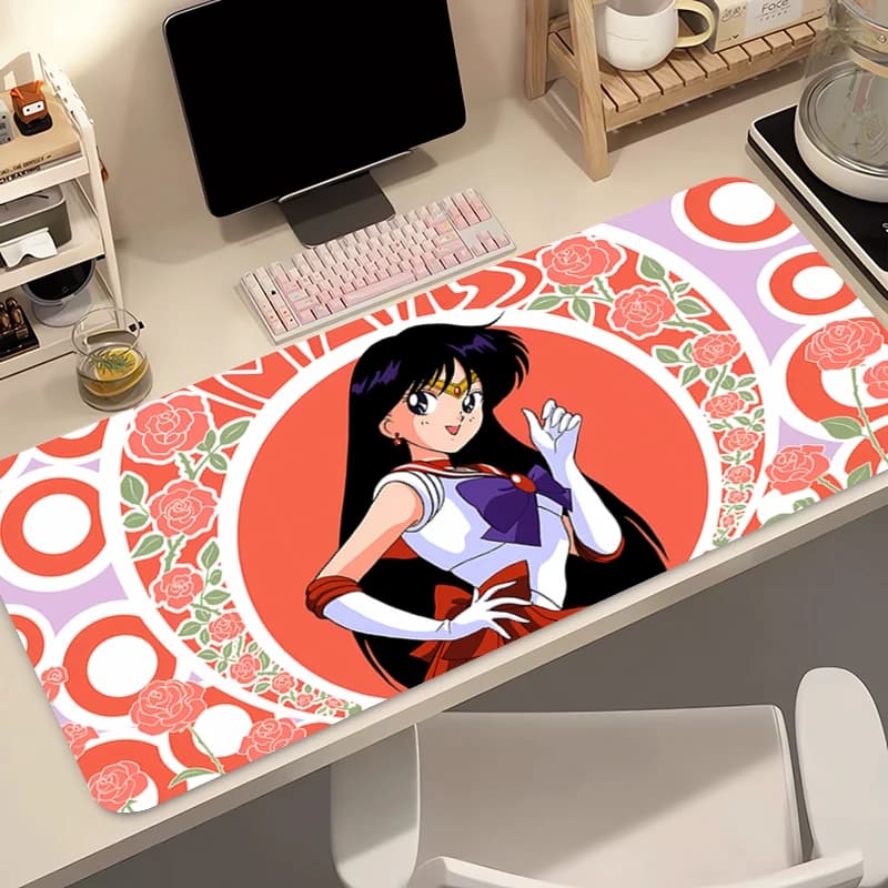 Tappetino per mouse kawaii S-Sailor Moons Tappetino per tastiera per computer gamer Progettato specificamente per accessori da gioco per e-sport Mousepad