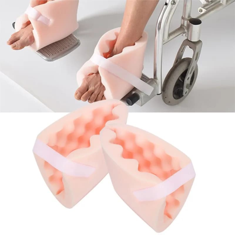 2 pezzi Supporto per tallone del piede Anti-decubito Caviglia del piede Copertura calda Letto per anziani Cura dell'allattamento Dolore Distorsione della caviglia del piede regolabile