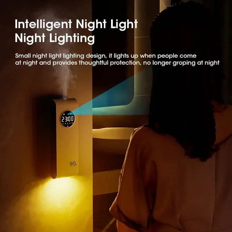 Mini diffusore intelligente di oli essenziali con ricarica USB, purificatore d'aria a atomizzazione automatica ad ultrasuoni per aromaterapia, per casa e ufficio