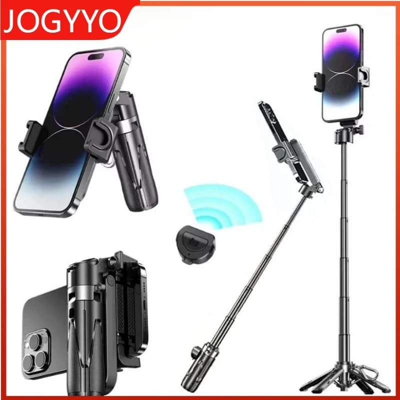 Mini Treppiede 3 in 1 per Smartphone, Asta Selfie Magnetica con Impugnatura e Supporto per Vlog e Trasmissioni in Diretta