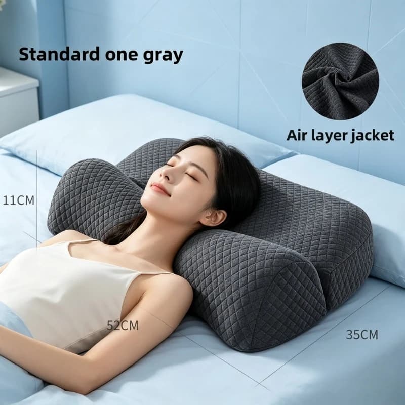 Cervical Pillow, Memory Foam Contour Pillow, Bed Pillows for Side Sleeper Ergonomic Orthopedic Sleeping Pillow