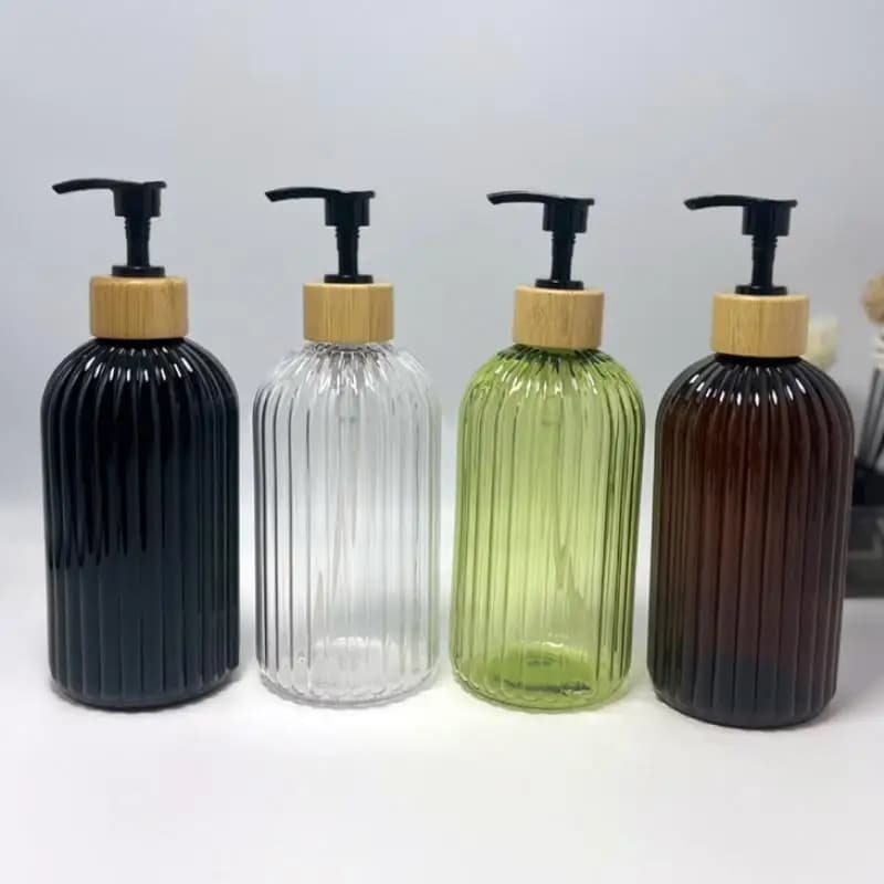 1 pz 500 ml shampoo bottiglia vuota dispenser di sapone con pompa riutilizzabile cucina bagno mani contenitore per lozione per il lavaggio del corpo