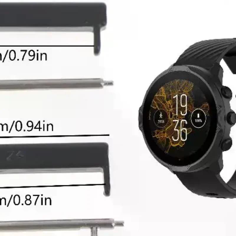 1 paio di adattatori per cinturino da 24 mm a 22 mm/20 mm per accessori smartwatch 7/9/D5i, connettore di ricambio per smartwatch