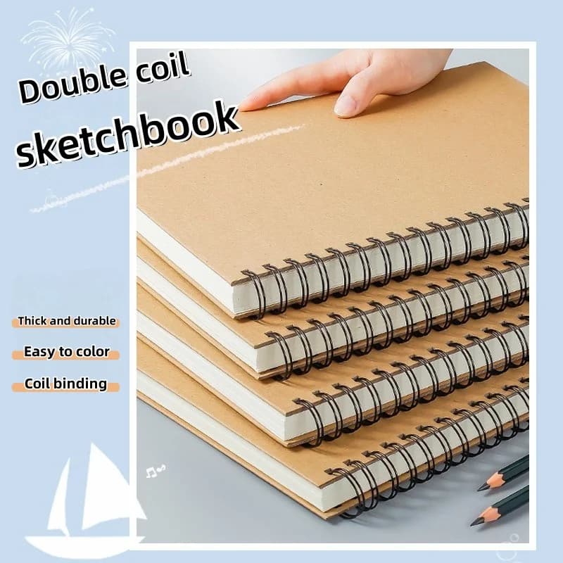 Set Of 2 Sketchbooks With Durable Covers, Perfect For Drawing And Sketching