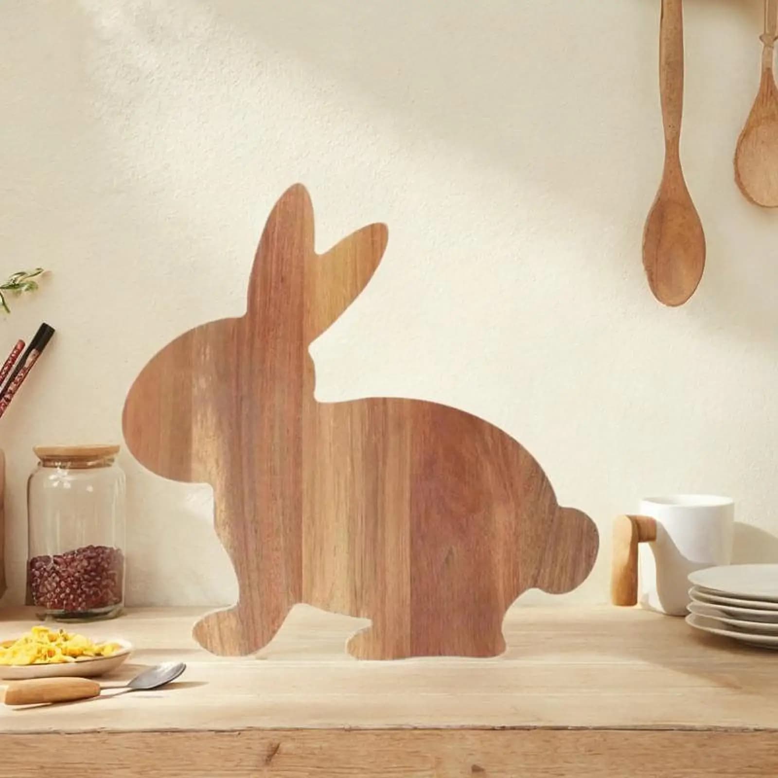 Rabbits Shaped Cutting Board Cheese Board, Kitchen Baking Tools, Chopping Board, Cutting Serving Board for Carving Bread