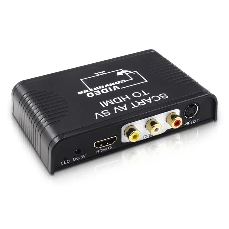 Converter S-Video AV Scart to HDMI 3 in1 S-video composite AV Scart to HDMI S-video + RCA + HDMI Scart to DVD player STB HDTV