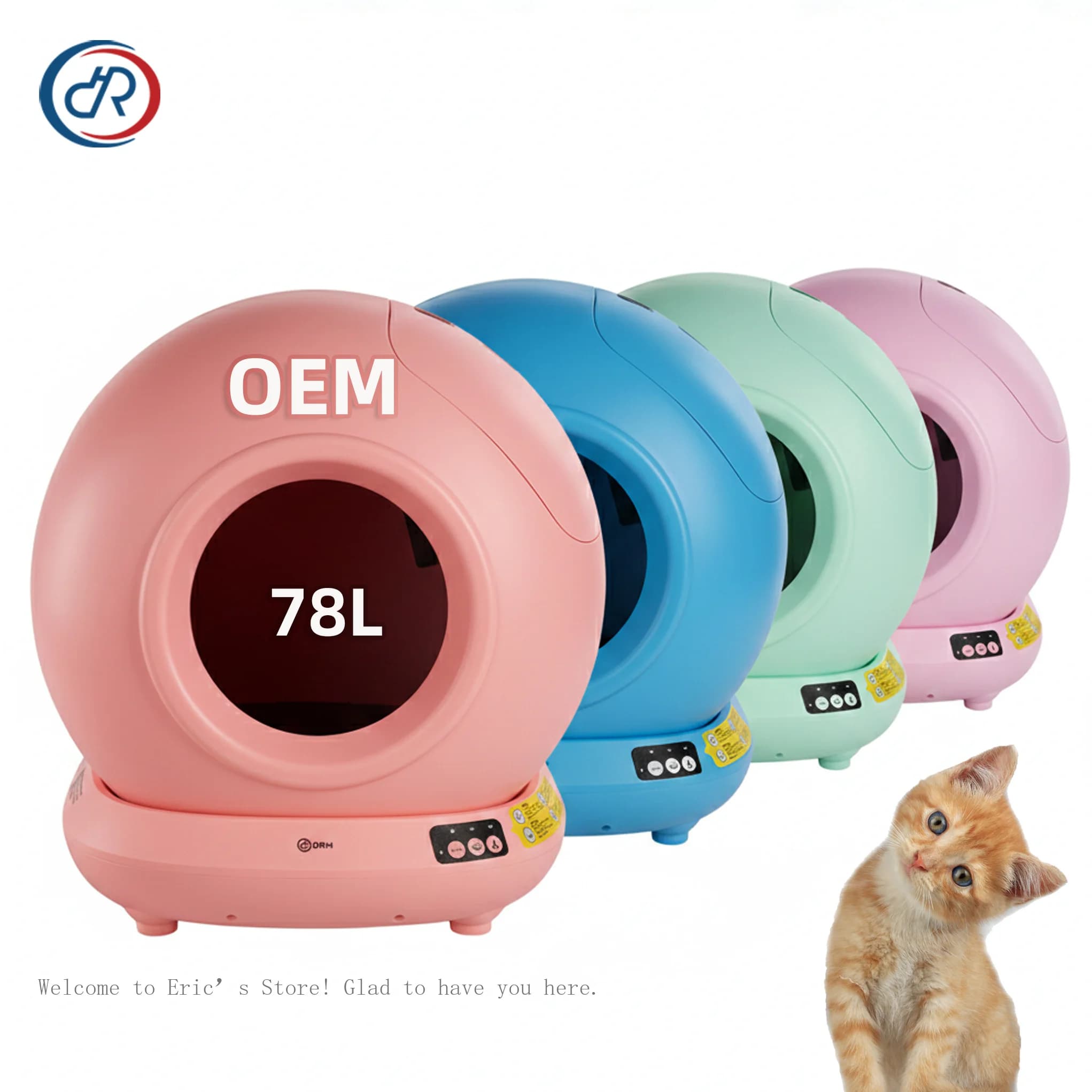 OEM Large Smart Self Cleaning Cat Litter Box Automatic Odor Removal with APP WiFi Control Automatic Cat Toilet Litter Box