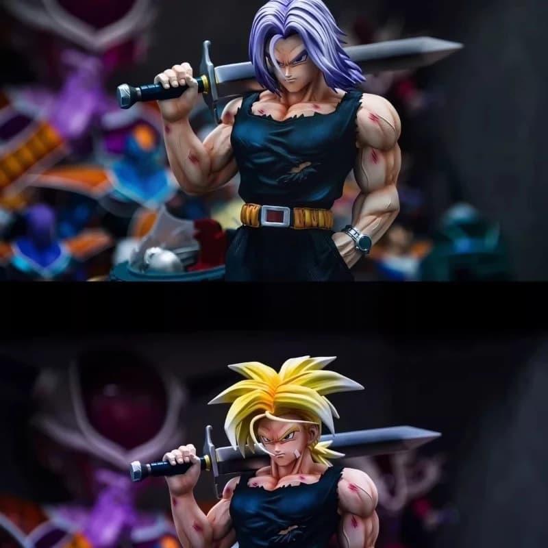 Nuova Statuetta Dragon Ball GK Super Saiyan Trunks da 30cm con Spada, Modellino da Collezione Anime, Decorazione da Scrivania, Regalo