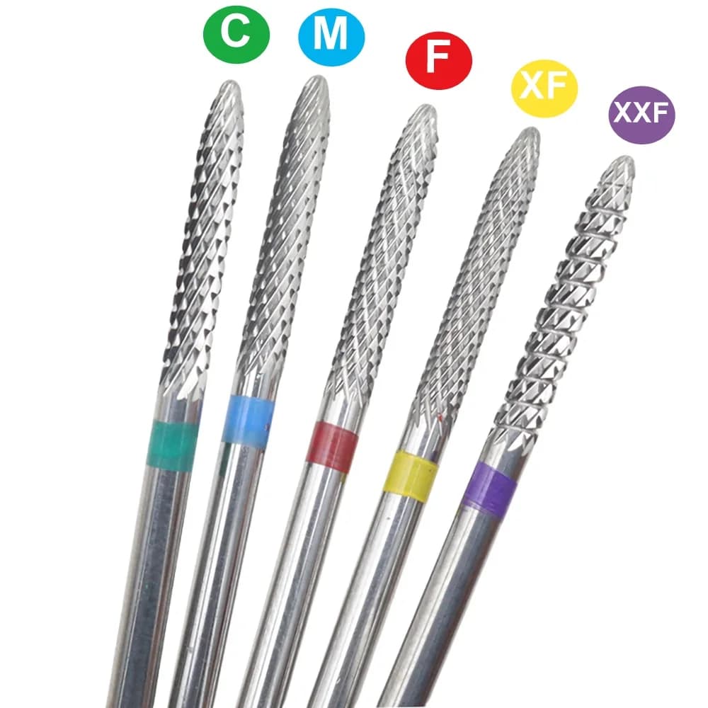 Professional Flame Carbide Nail Drill Bit – Rocket Shape Tungsten Bit for Cuticle Work, Nail Cleaning & Detail Prep