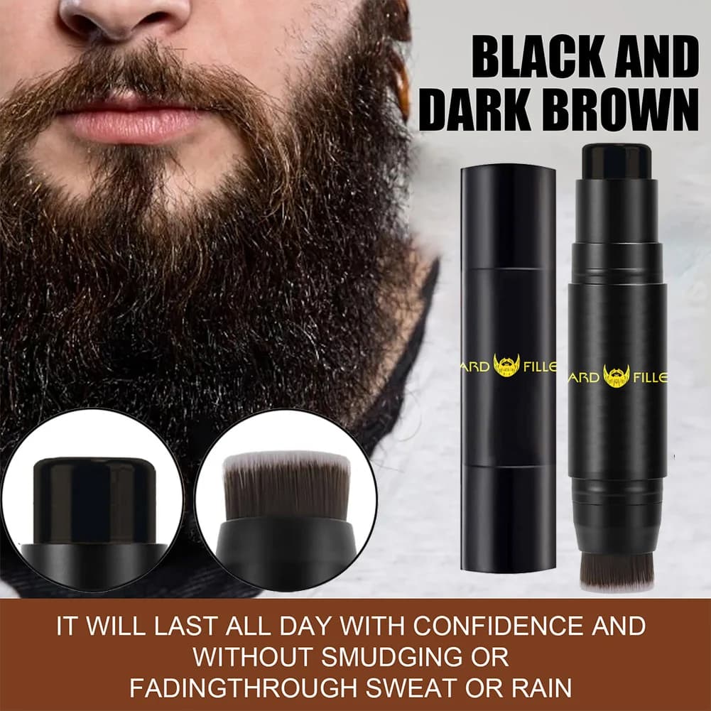 Uomo Barba Matita Pennello Riempitore Matita Enhancer Riparazione duratura Strumenti per modellare baffi Baffi per capelli Trucco Matita Strumenti di riempimento