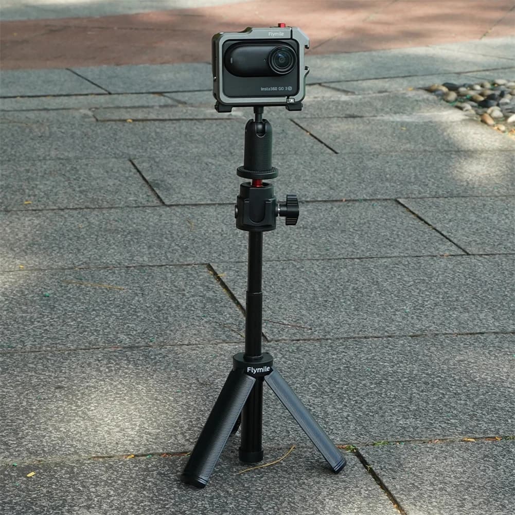 Asta di prolunga per treppiede per selfie, asta portatile regolabile con filettatura da 1/4 di pollice per DJI Osmo Action 5 Pro/Pocket 3