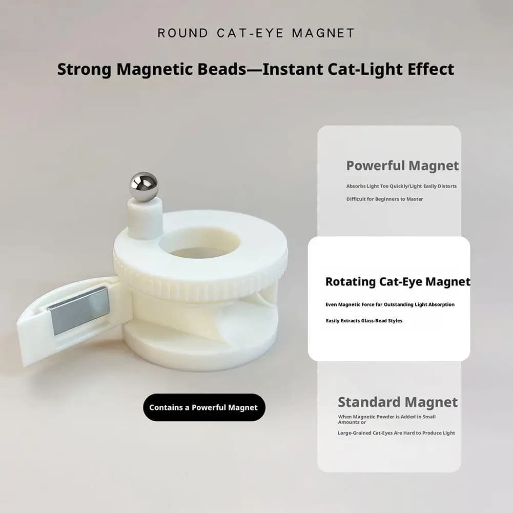 Strumento Magnetico Rotante per Unghie Effetto Occhio di Gatto, Penna Magnetica 3D Multifunzionale per Smalto Gel, Magnete per Nail Art Fai-da-Te per Principianti