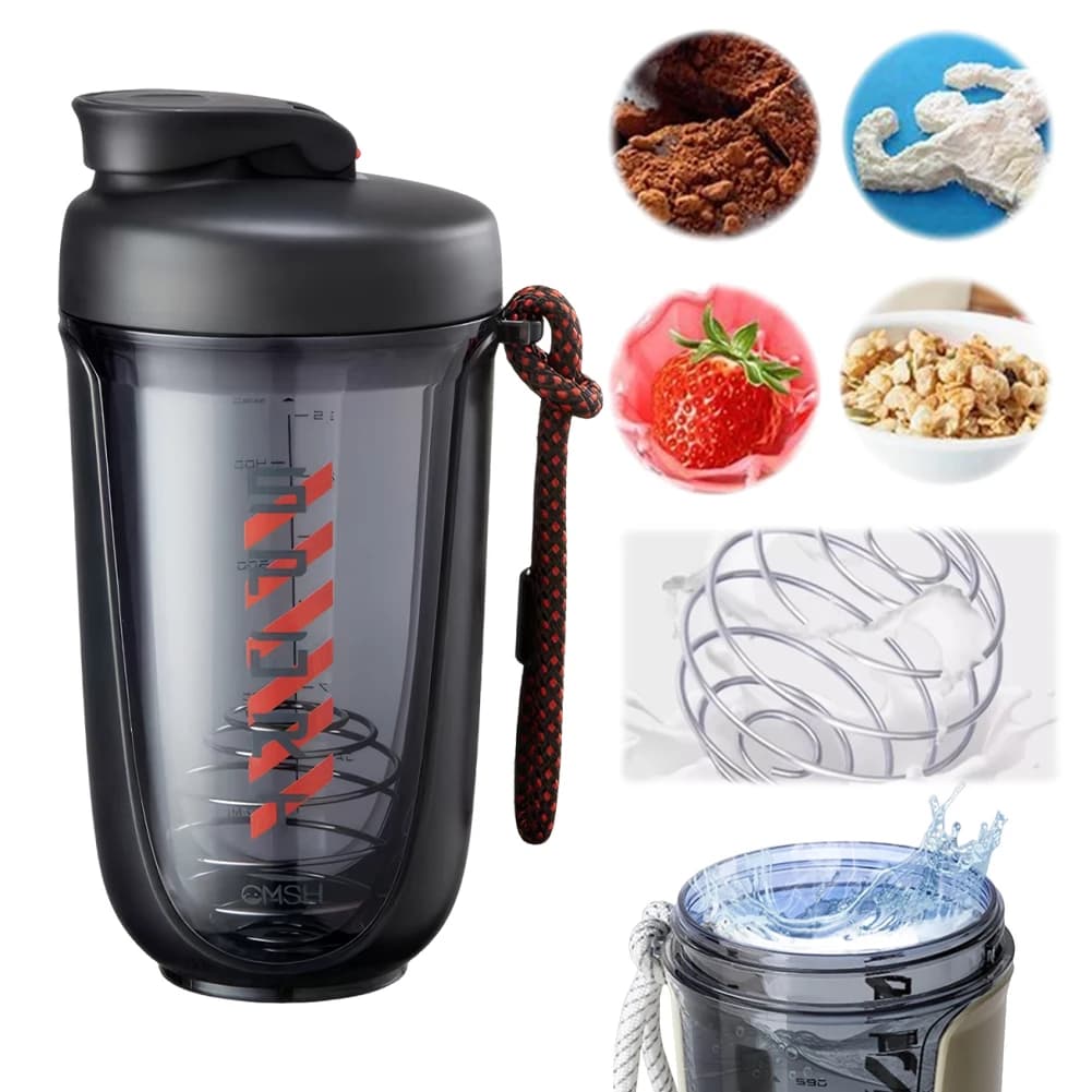 590ml Sporty Shaker Bags with Mixer Sphere, Anti-scratch for Protein in Powder, for Interior and Exterior