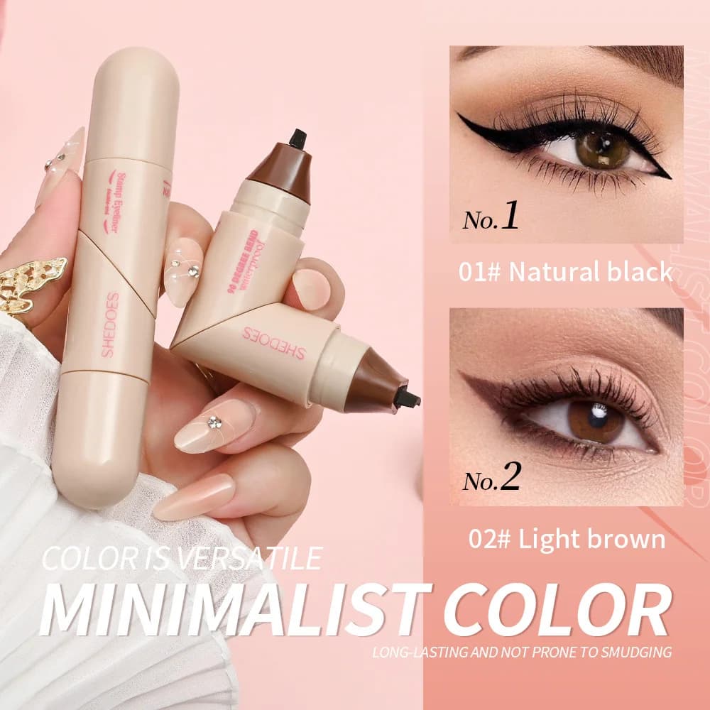 SHEDOES Eyeliner heart-shaped stamp, waterproof, sweat-resistant, flexible, long-lasting, easy-to-use eye makeup tool