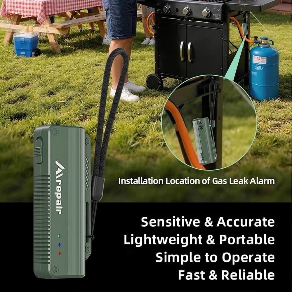 Rilevatore di fughe di gas portatile, rilevatore di gas naturale 50-1000PPM con allarme sonoro, tester per gas combustibili, monossido di carbonio, metano