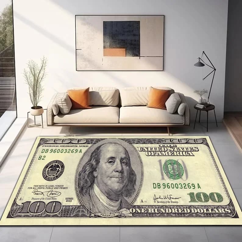 Money Rug 100 Dollar Bill Area Rug Rich Dollar Rug Cool Rug Boss Rug Dollar Money Rug Luxury Money Rug Runner Dollar Rug Carpet