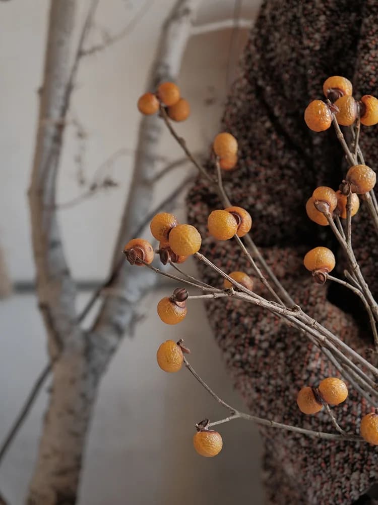 Sfera Decorativa Dorata con Fiori Secchi, Decorazione per Altare Buddha, Arredamento per Soggiorno e Casa