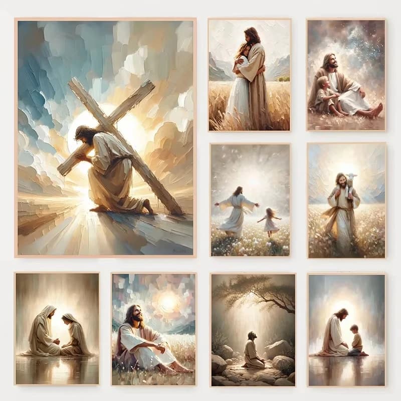 1000PCS Jigsaw Puzzle Jesus Praying Shepherd Bible Verse Christian Art For Adults Family Fun Relaxing Brain Teaser Gift