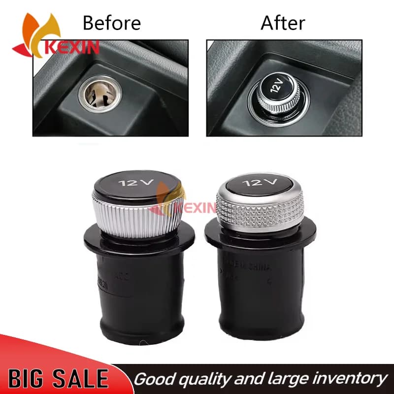 Caricabatteria per auto Testa Copertura decorativa Spina di alimentazione 12V per Audi A3 A4 A5 A6 A7 A8 Q3 Q5 Q7 Volkswagen
