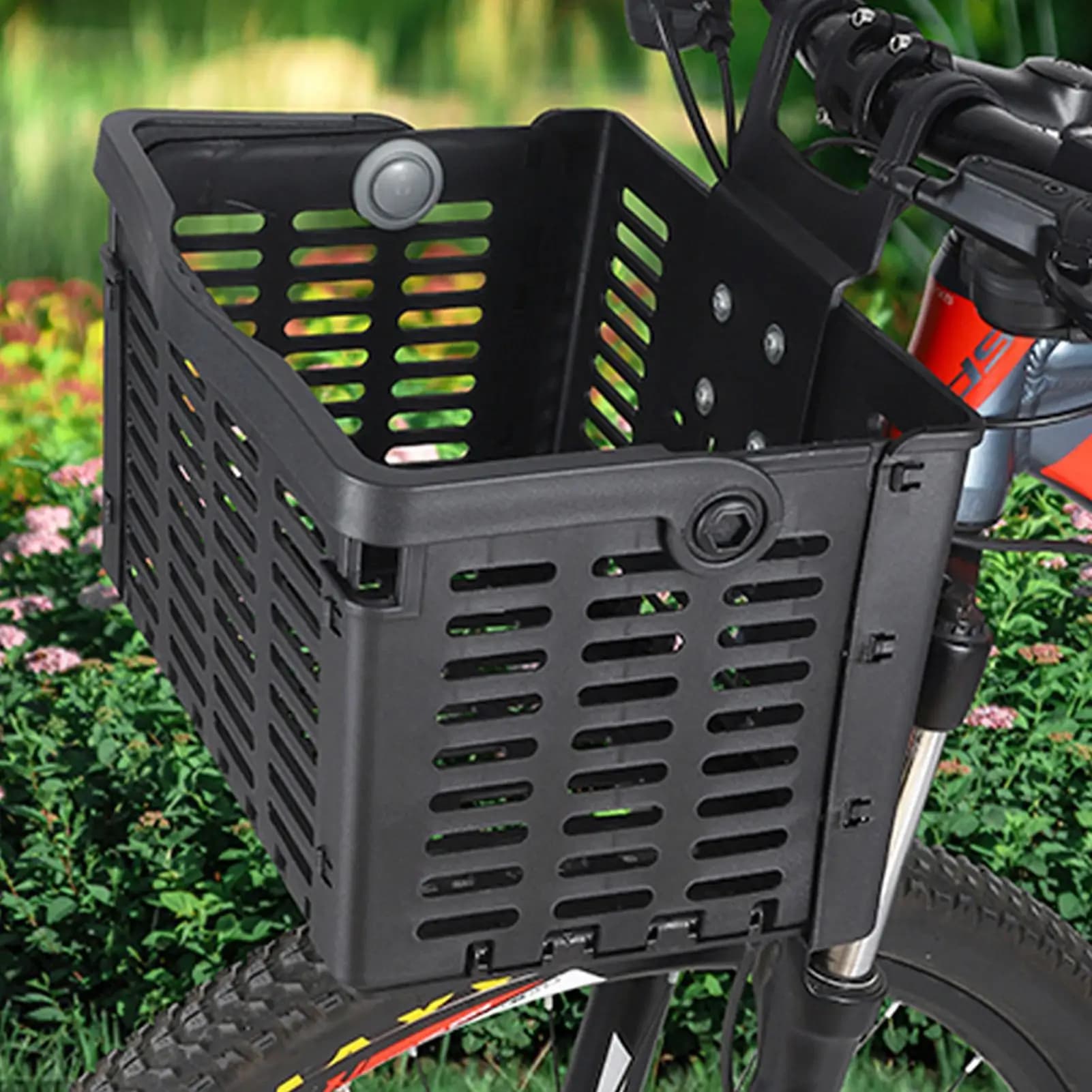 Foldable Bicycle Basket Bike Accessories Handlebar Front Storage Rack Folding Bike Rack Basket For Adult Carring Dogs Pets