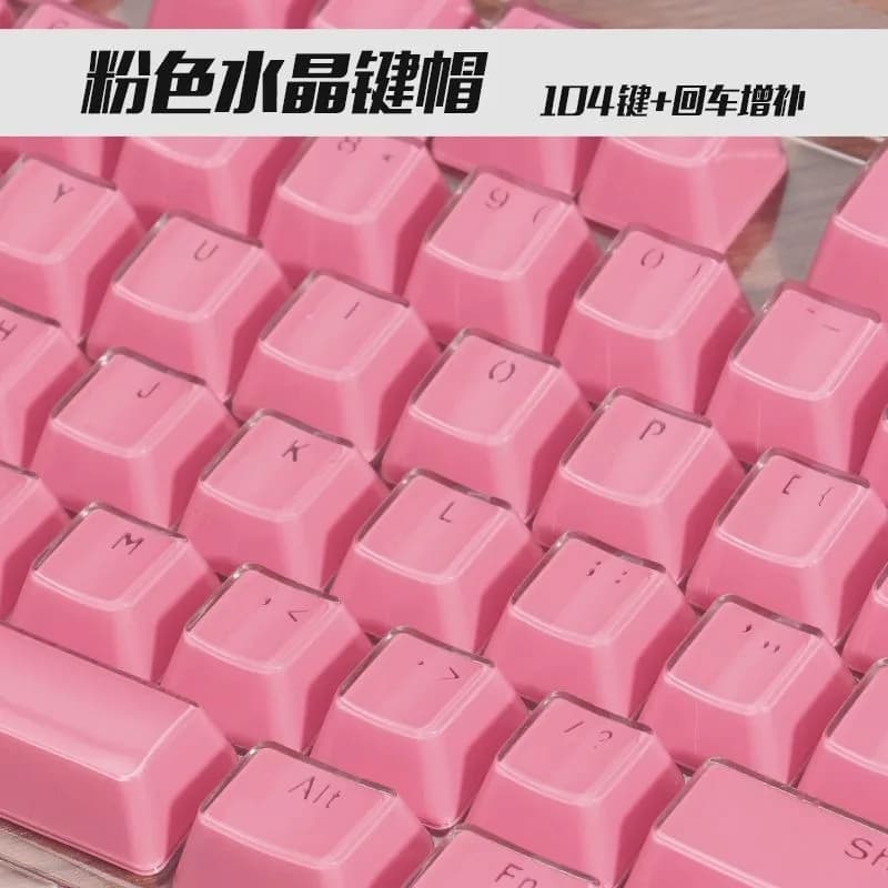 Pairs OEM PBT DE FR ES KR EN RU Abnt2 Thai Keycap Two-tone closed translucent crystal gel for mechanical keyboard