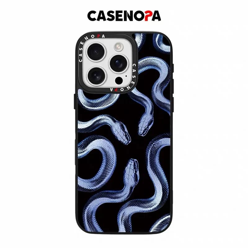 CASENOPA× Snake operates automatically, suitable for iPhone. Magnetic attachment for shock-proof phone case.