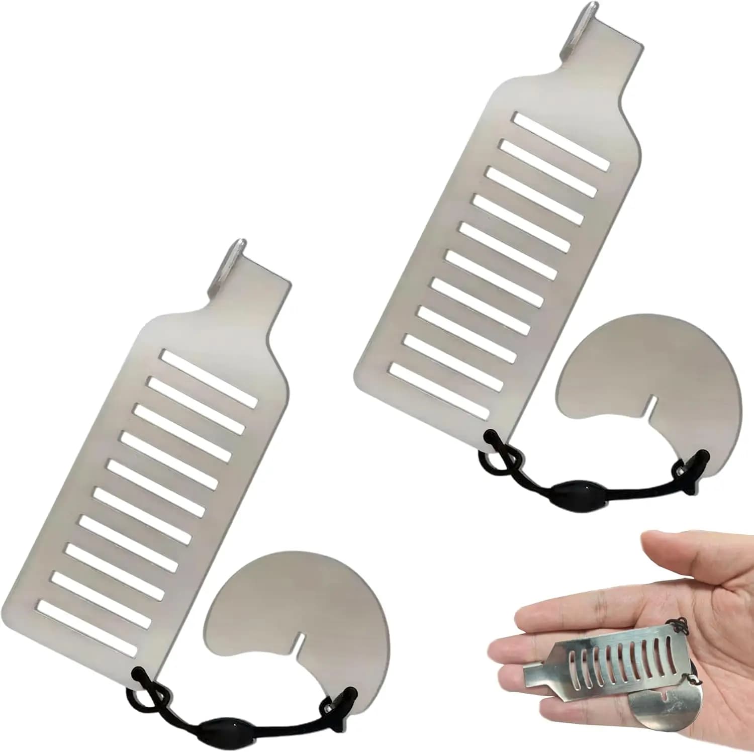 Fermaporta Portatile Antifurto in Acciaio Inox, Blocco di Sicurezza Anti-Disordine per Camere d'Albergo, Viaggi e Uso Domestico
