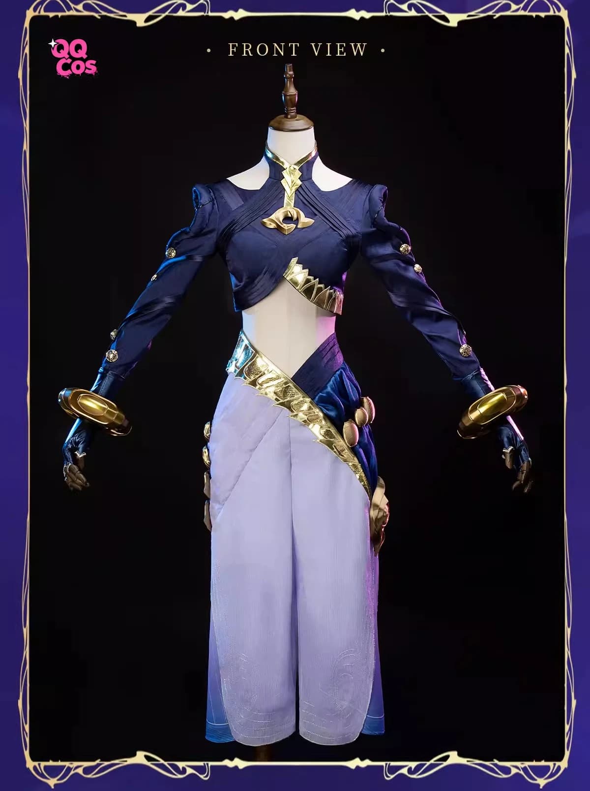 Video game cosplay series: LOL Yunara Cosplay Set complete with clothing accessories QQcos Print with 3D S-XL mold