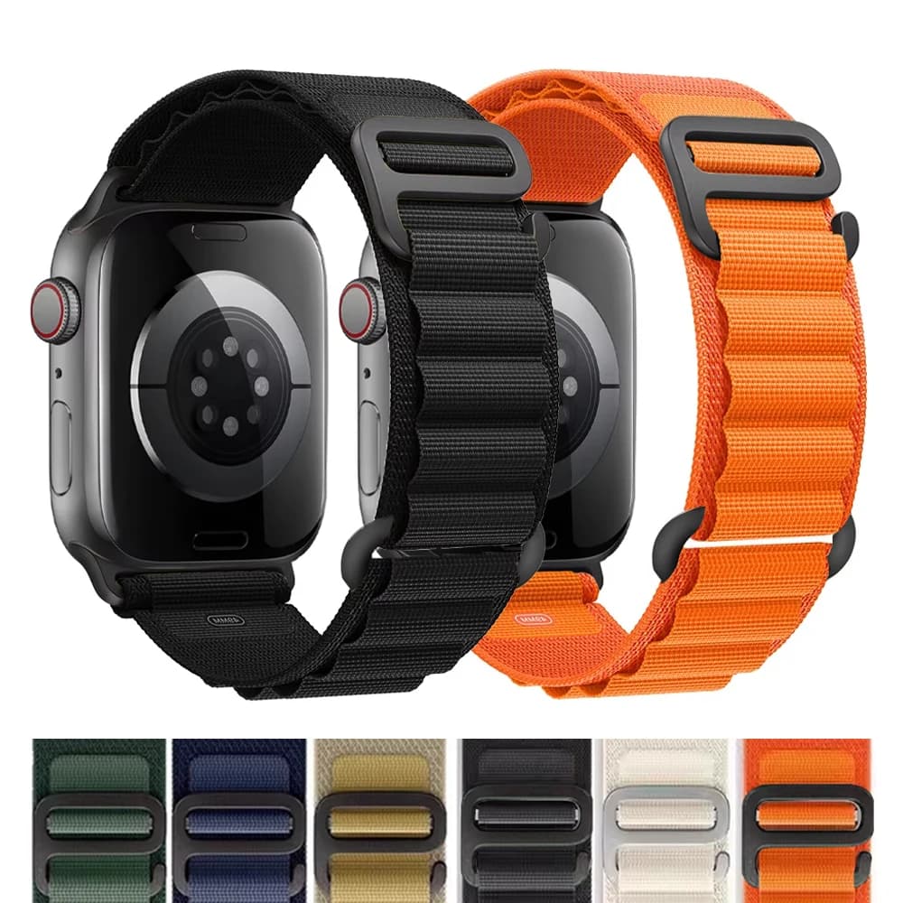 For Apple 45mm 46mm 49mm 42mm iwatch strap 44mm 40mm alpine nylon strap series kit 10 9 8 7 6 11 SE Ultra 2 3