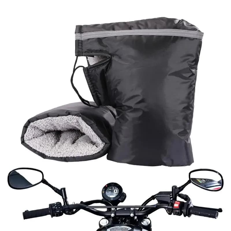Motorcycle Handlebar Mittens for Winter Windproof Warm Motorcycle Hand bar Cover Battery Bike Windshield Gloves Handlebar Muffs