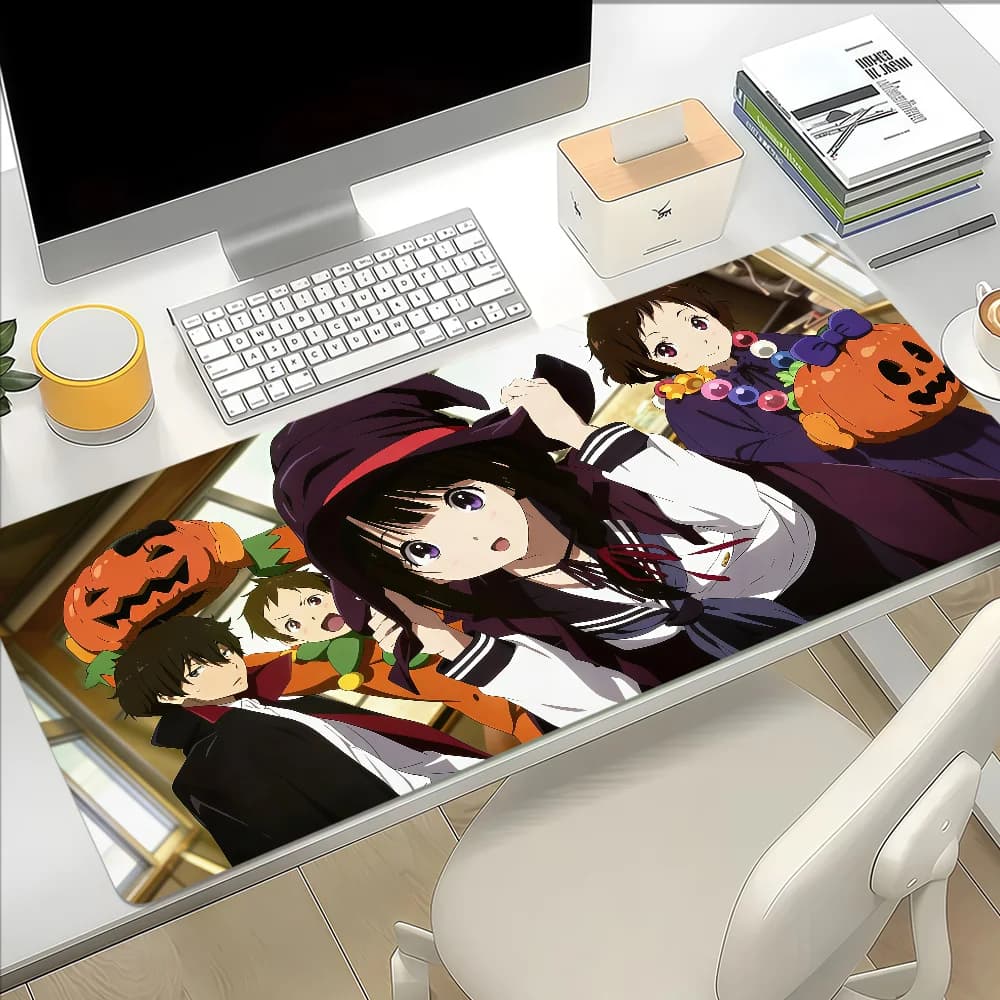 Kawaii Hyouka Mouse Pad Large Non-slip Lockedge Desktop Computer Desk Mat Keyboard Writing MousePad Office Gamer Student Gifts