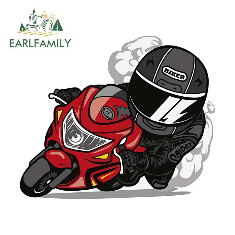 EARLFAMILY Sport Motorcycle Car Sticker Hot Anime Item Decal Occlusion Scratch Sunscreen Vinyl DIY Car Body Occlusion Scratch