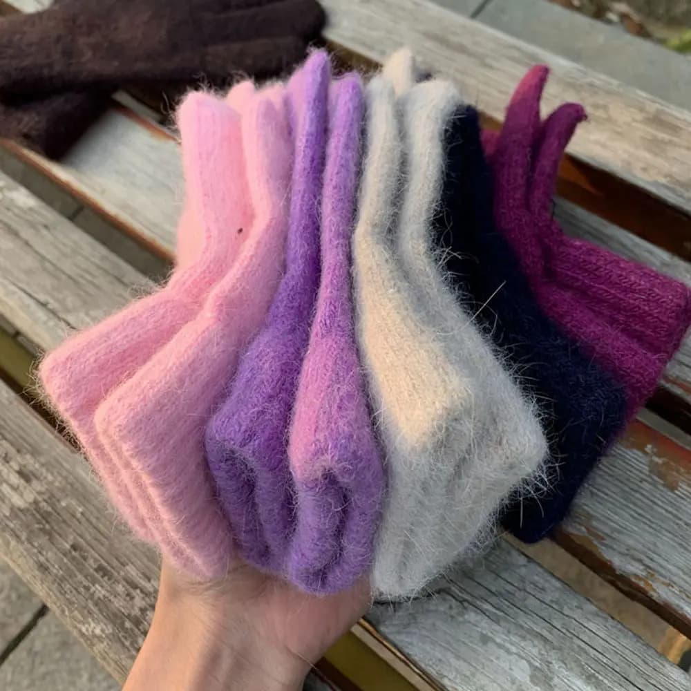 Guanti elastici a dita intere per esterni alla moda Guanti invernali spessi e caldi