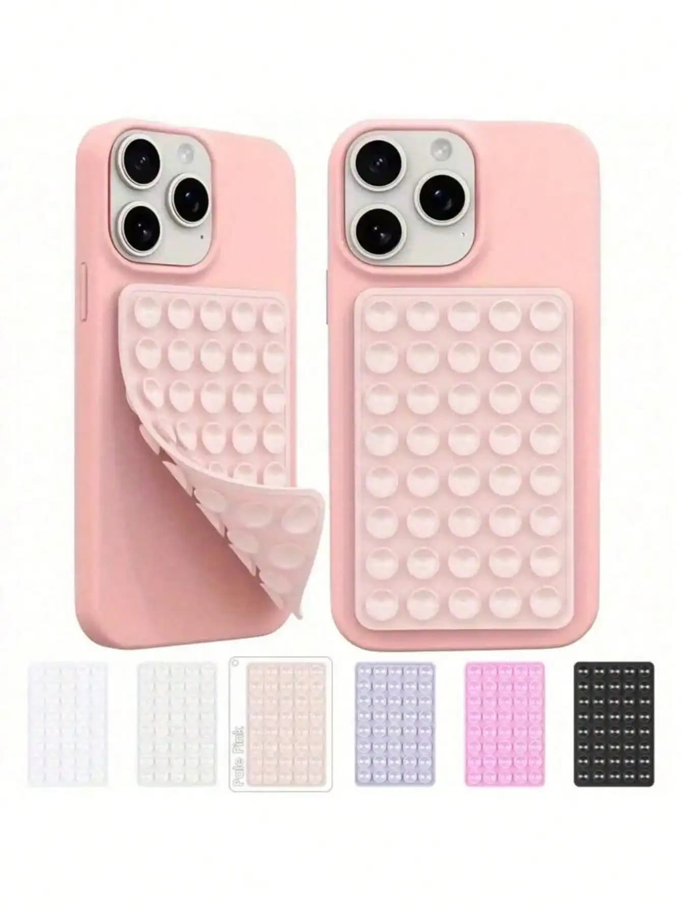 1pc, 40pcs Classic Silicone Suction Cup Double-Sided Handheld Selfie Stick And Stand, Multi-Functional Sticky Phone Holder