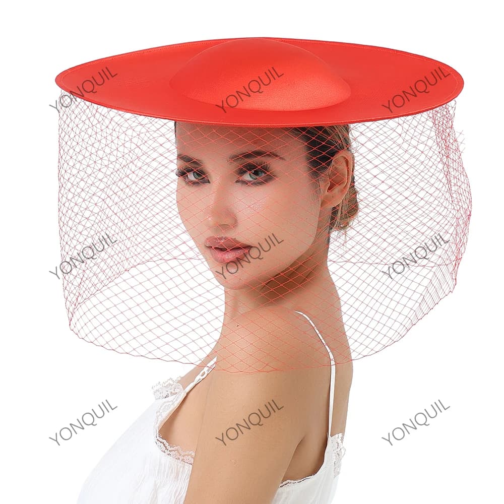 40 centimetri Base Rotonda Velo Fascinators Base per Le Donne Modisteria Che Fanno Vintage Derby Cap Accessori Per Capelli FAI DA TE Cappelli Da Cocktail 1 PZ/LOTTO