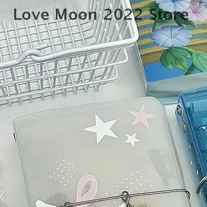 Raccoglitore a tre ante Summer Ocean Blue A7 - Organizer con copertina in PVC con accessorio per ciondolo rinfrescante e quaderno con pagine divisorie