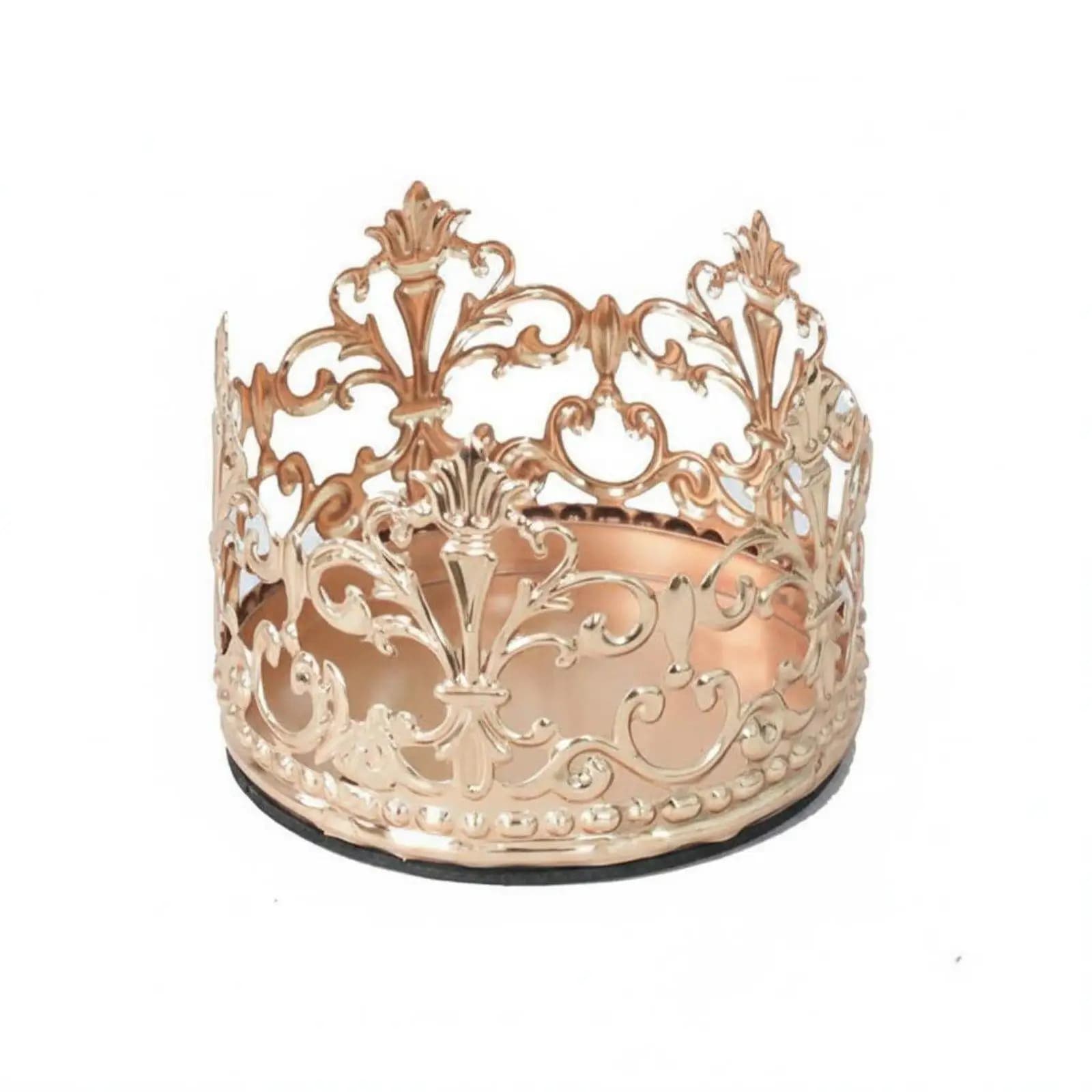 Decorative Candle Holder Luxury Gold Crown Metal Candlestick for Wedding Anniversary Party Table Decor