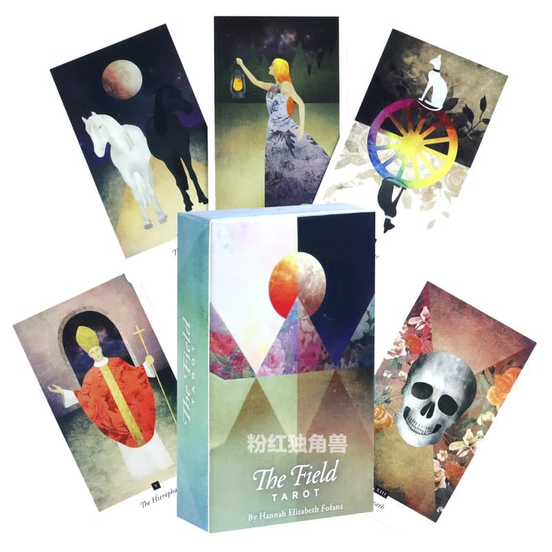 78 carte The Field Tarot (10,3x6 cm) – Guida digitale inglese inclusa. Perfetto per i fan dei tarocchi, abbraccia il viaggio spirituale!