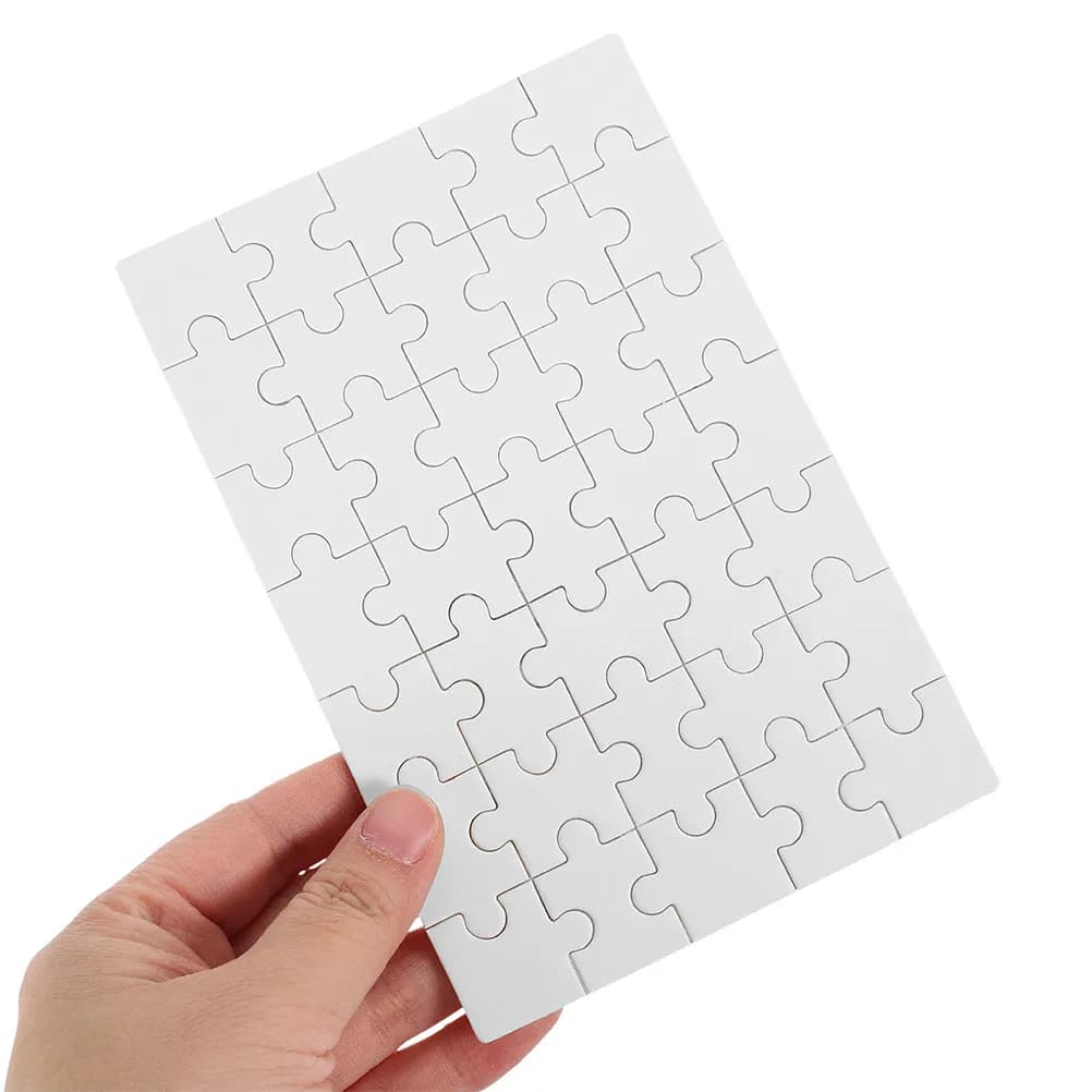 4 Fogli di Puzzle Vuoti per Sublimazione, Pezzi di Puzzle in Legno per Trasferimento a Caldo Fai-da-Te, per Regali Fotografici Personalizzati
