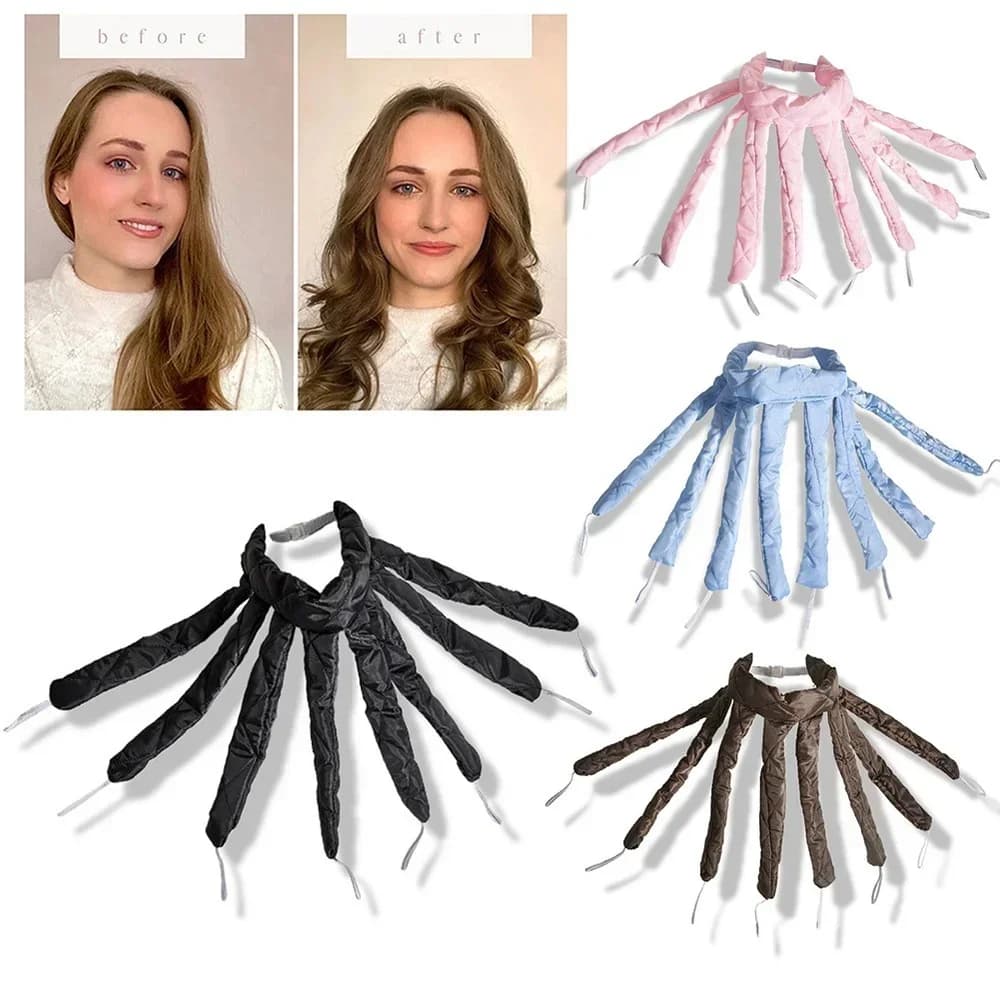 Heat-Free Hair Bigodin Heat-Free Hair Rollers Moisturizing Rod Soft Hairstyle Lazy Hair Band Sleeping foam Bar Wave East Hair styling tools